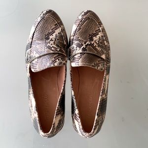 Madewell Like new Alex Snakeskin Loafers